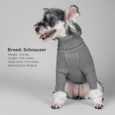 Пуловер з коміром-голкою для собак, в'язаний пуловер з повідком, отвором для повідка, одяг для собак у холодну погоду, пуловер для маленьких собак