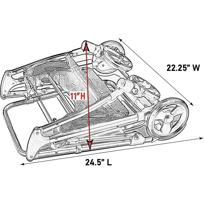 Дитяча коляска Pet Gear 3-в-1 View 360 з функцією перенесення та підйомника, Easy Click N Go, для собак та котів, Charcoal Juguar, 4 колеса (внутрішній простір 48.3 x 33 x 51.1 см)