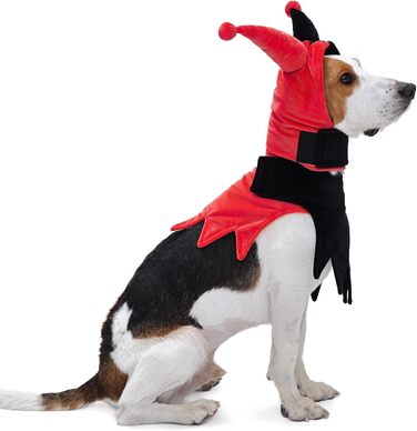 Костюм на Хелловін для собак Lelepet з шапкою та мантією, кумедний костюм для домашніх тварин, косплей на Хелловін, святковий одяг для дітей, середніх та великих собак (XXX-Large, Червоний/Подорож, однотонний (Getaway Solids))