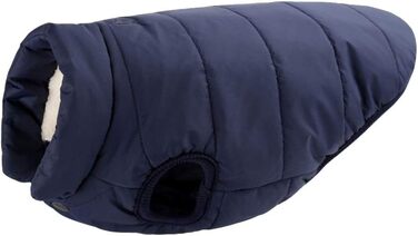 MISSMAO Теплий зимовий одяг для собак - флісова куртка з підкладкою, світловідбиваюча, для легкості одягання та зняття (S, Marine)