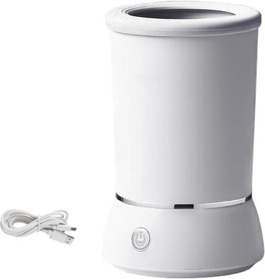 Електричний очищувач лап для домашніх тварин: автоматичний мийний набір з акумулятором, м'яка силіконова щітка для собак та котів. Білий