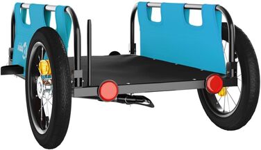 Дитячий причіп-транспортер для собак, блакитний, з оксфордської тканини та металу. Легко монтується.