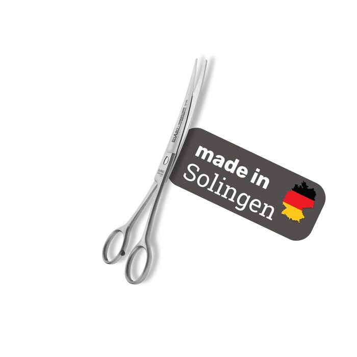 Ножиці для собак EHASO, преміум-якість, нержавіюча сталь, вигнуті, 19 см, матові