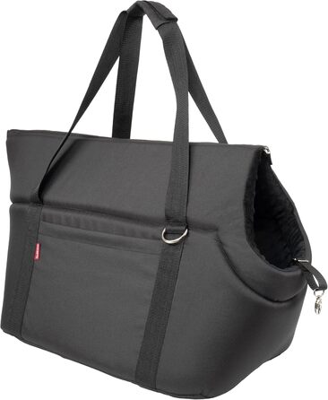 Сумка-переноска для собак та котів Boutique Zoo - L (12 кг) - чорна, Minky (52x35x39 см)