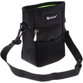 Сумка для корму для собак D DOLITY | Лежачка для дресирування собак | Сумка для ласощів з плечовим ременем | Сумка для перекусів для собак, для активного відпочинку на вулиці - Чорна