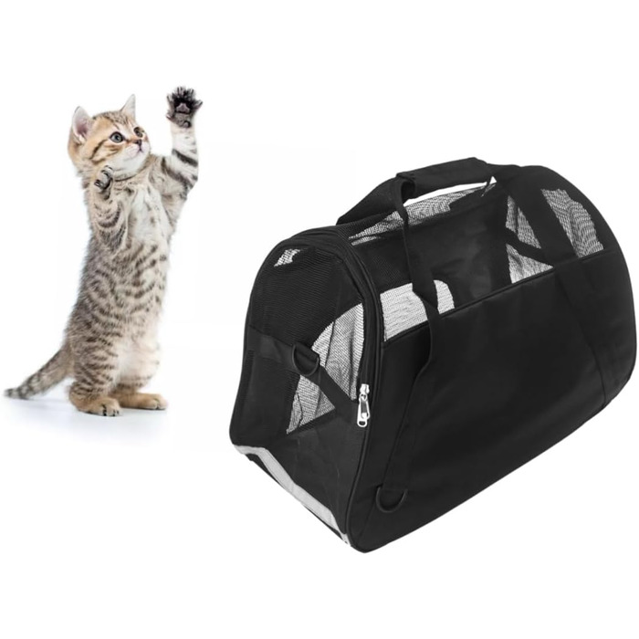 Дихаюча переноска для тварин FRCOLOR Mesh L - м'яка сумка-переноска для собак та котів з 4-сторонньою вентиляцією, для подорожей, комфортна переноска для маленьких тварин