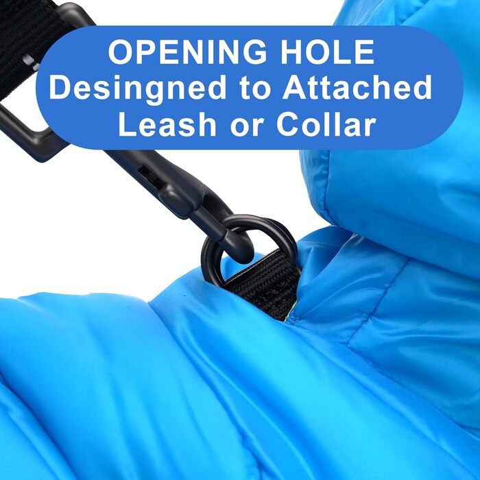 Ветровка для собак Pawtitas, вітронепроникна, водовідштовхувальна, чорно-блакитна, для великих порід, з кишенею, XX-Large