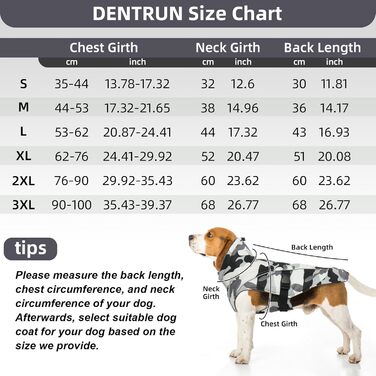 Теплий зимовий одяг для собак DENTRUN: водонепроникний флісовий пуловер для собак середнього розміру (M, камуфляж)