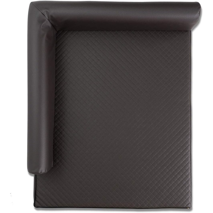 Софа-ліжко для собак Mayaadi-Home Eck, коричнева, 80x100x10 см, з штучної шкіри