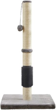 Кігтеточка LOS ANDES 80 см з інтегрованою щіткою для грумінгу, міцна кігтеточна колона з іграшкою-кулькою для котів, 80 см