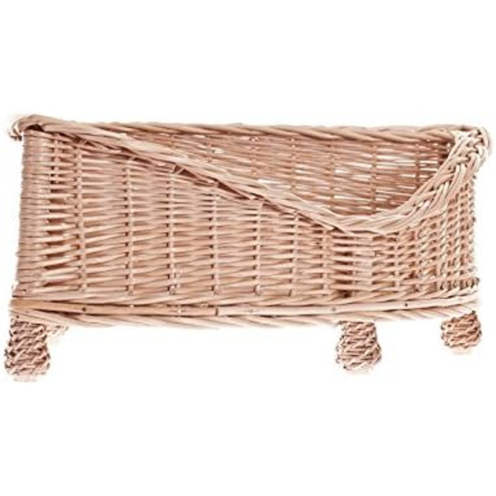 Лежанка для собак та котів з ротангу з м'яким матрацом, 53x53 см, H14/25