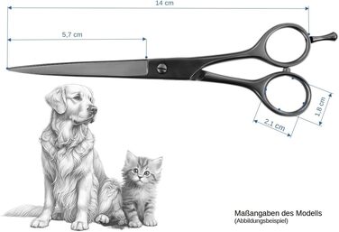 Професійна собача шерсть WELTMEISTER SOLINGEN: витончена ножиці для грумінгу, подвійні ножиці для розрідження, 5,5 дюймів (14 см), 28 зубців, преміум-якість, Made in Germany