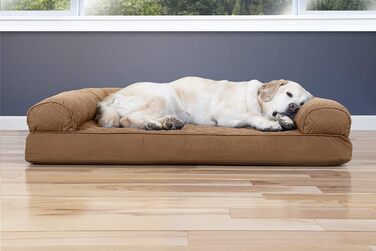 Кішечка Furhaven: ліжко для собак та котів з охолоджуючим гелем та піною з пам'яті, тостований коричневий, 102 x 81 x 20 см