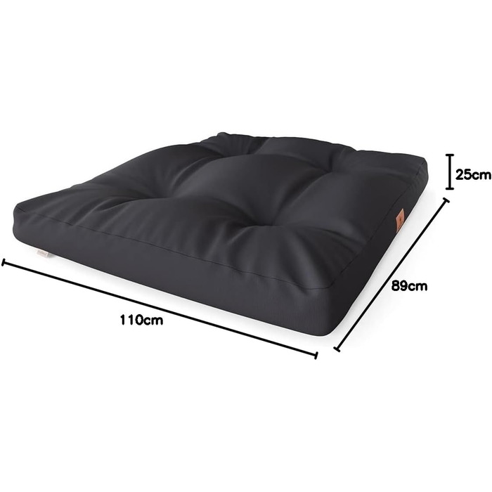 Килимок для собак Knuffelwuff Gatsby з оксфордської тканини, 110 x 89 см, чорний. Нековзна підкладка, легко чистити. Підходить для великих, середніх та малих собак. Розміри: 110 x 89 x 15 см