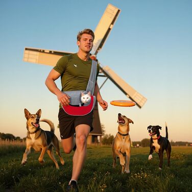 Сумка-переноска для собак і котів ALLOPET, червона, розмір L, для прогулянок та кемпінгу