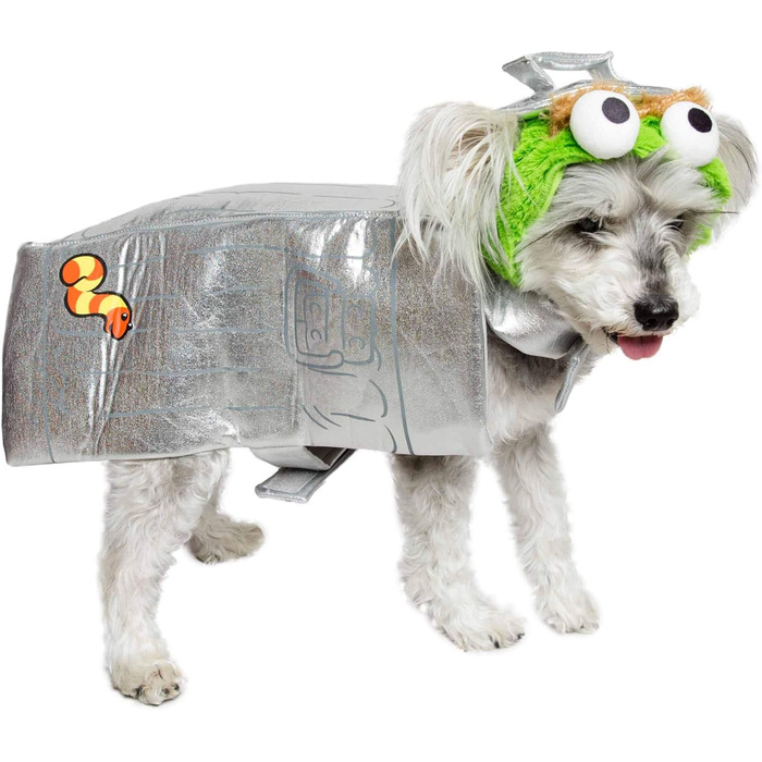 Костюм для собак Pet Krewe Oscar The Grouch, великий, для собак різних розмірів, ідеальний для Хелловіну, Різдва, вечірок, фотосесій, подарунок для любителів собак (срібний, Medium)