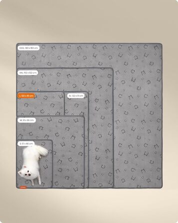 Водонепроникний килимок для собак Feandrea (2 шт.), 122 x 61 см, сірий - для кроликів, хом'яків, морських свинок