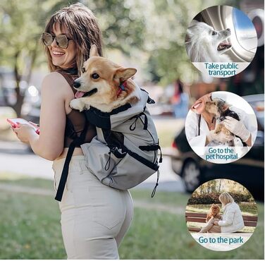 PETCUTE Рюкзак-переноска для собак і котів, чорний, до 3 кг