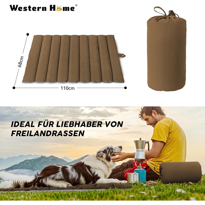 Водонепроникний килимок для собак WESTERN HOME Outdoor - 110x68 см (Коричневий)