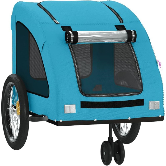 Трансформер для собак з рамою з емальованої сталі, Oxford-тканина, PVC-дах, вантажопідйомність до 45 кг, Model93956 (синій, 125 x 52 x 53 см)