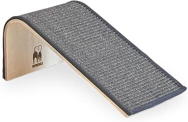 Котячий когтетоп Petrebels Design: дерев'яний когтетоп з сизалевим килимком, сірий, 38 x 23 x 23 см