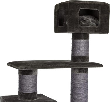 Котячий будиночок Kratzbaum Maine Coon 209 сірий XXL - міцний, великий, стабільний, з товстими сизаловими стовпами (діаметр ~20 см)