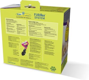 FURminator FURflex, щітка для догляду за великими котами, інструмент для видалення підшерстка, розмір L (з іграшкою для видалення шерсті)