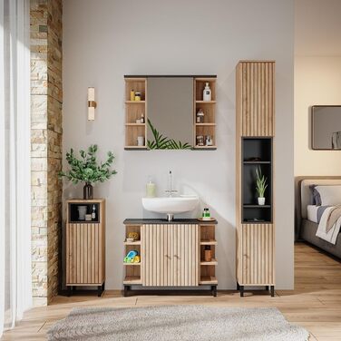 Пенал для ванної Vicco Aquis Sonoma 30x81,8 см, меблі для ванної кімнати