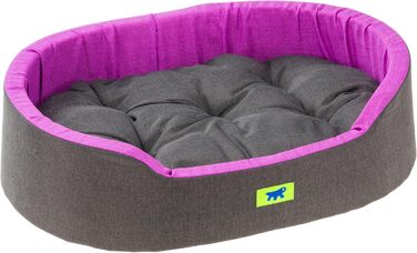 Ліжко для собак Ferplast Viola, коричнево-біле, 65 x 46 x 17 см, бавовна