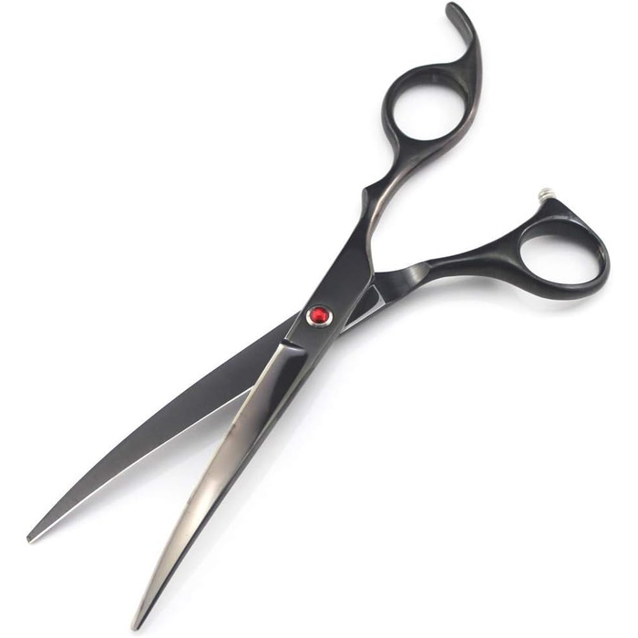 Професійний набір для грумінгу домашніх тварин QUNINE: ножиці для стрижки собак, ножиці для витончення шерсті, 17.8 см (набір, золото/фіолетовий/чорний)