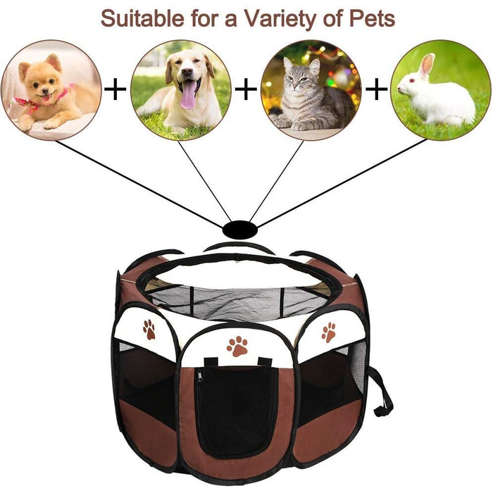 Вольєр для цуценят та тварин, розкладний вольєр для собак, кроликів, морських свинок, котів. Розмір 81 x 45 см