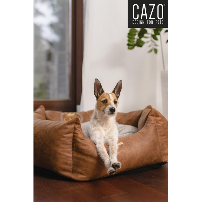 CAZO Преміум ліжко для собак та котів з пуховою наповнювачем, сіре, діаметр 70 см, розмір M, LPMG0204/A