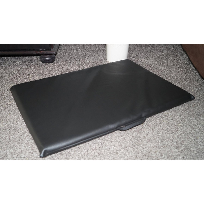 Килимок для собак, лежанка для собак, чорний, 90x60 см, штучна шкіра, піна, 3 см