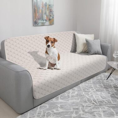 Водонепроникний коврик для собак, 137 x 208 см, килимок для домашніх тварин, ковдра для собак, неслизький, міцний, багаторазовий, можна прати в пральній машині, захист для дивану, ліжка, автокрісла, темно-сірий (Бежевий, M (137x208cm))