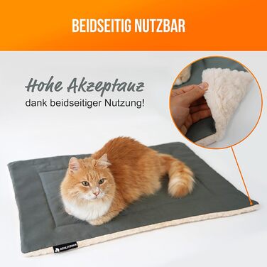 Підстилка для домашніх тварин, ковдра для собак та котів, підстилка для котів та собак (сірий/бежевий, 70 x 50 см)