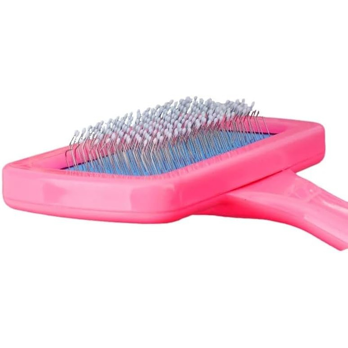 Бурштук для догляду за шерстю котів з довгим хутром, щітка для собак та котів, гребінець для котів, щітка для догляду за тваринами, для кошенят, кроликів, інструмент для видалення шерсті, масажна чистка, рожевий колір