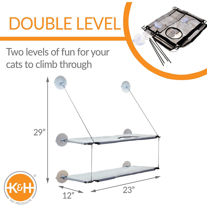 Лежак на вікно для котів K&H Pet Products, подвійний, 1 шт.