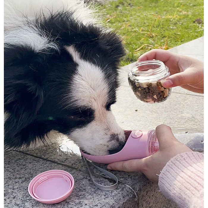Водяна пляшка для собак на прогулянці, портативна, BPA-free, 550 мл, біла
