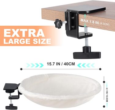 Крісло-гамак для кота Uross на стіл - 360° обертання та регулювання висоти, м'яке ліжко для кота з 2 знімними чохлами, місце для сну для дому, офісу, цілорічне використання (Бежевий)