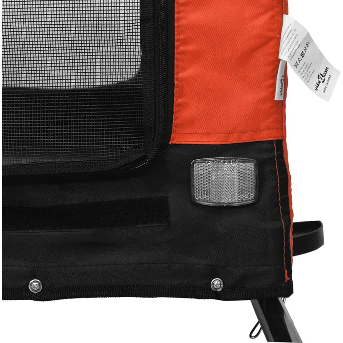 Festnight Причіп для велосипеда, переноска для собак, оранжевий. Вантажний причіп для велосипеда, переноска для собак, вантажопідйомність 30 кг, 124 x 53 x 53 см