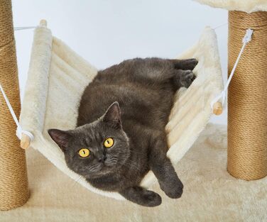 Дряпка для котів LUCKITTY у вигляді пальми з гамаками та іграшкою, когтеточка для кошенят, стовпчик і гамак, меблі для котів