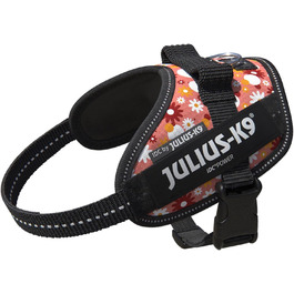 Шлейка Julius-K9 IDC Powergeschirr, XS/Mini-Mini, рожева з квітами