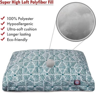 Ліжко для домашніх тварин Majestic Pet Charlie Salmon, велике, прямокутне, 127 x 107 x 13 см, лососево-рожевий