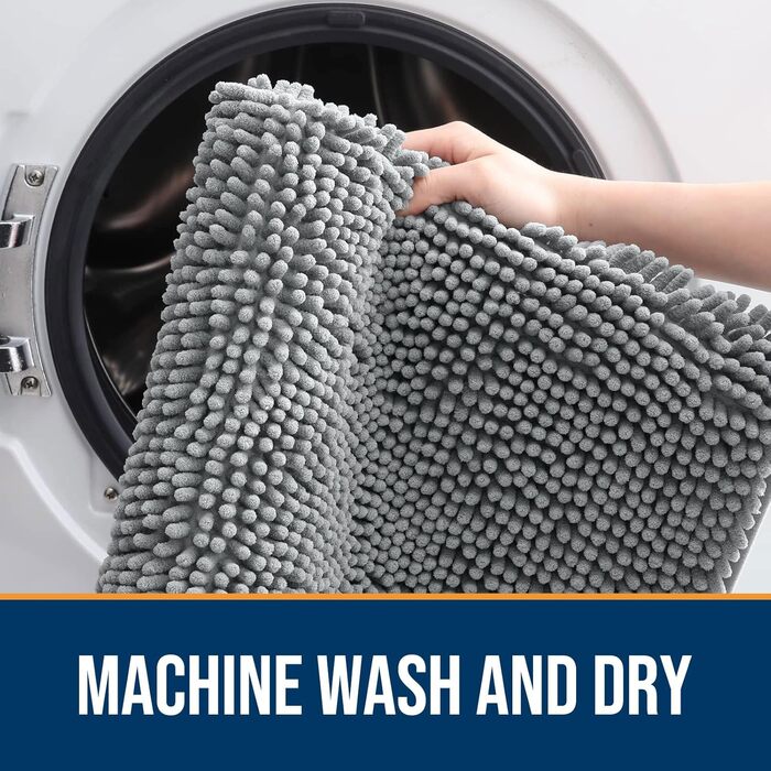 Набір килимків для собак OLANLY, 2 шт., 91.4 x 61 см, поглинають вологу та бруд, швидковисихаючі, антиковзні, миючі. Килимки з джерсі для собак сірого кольору.