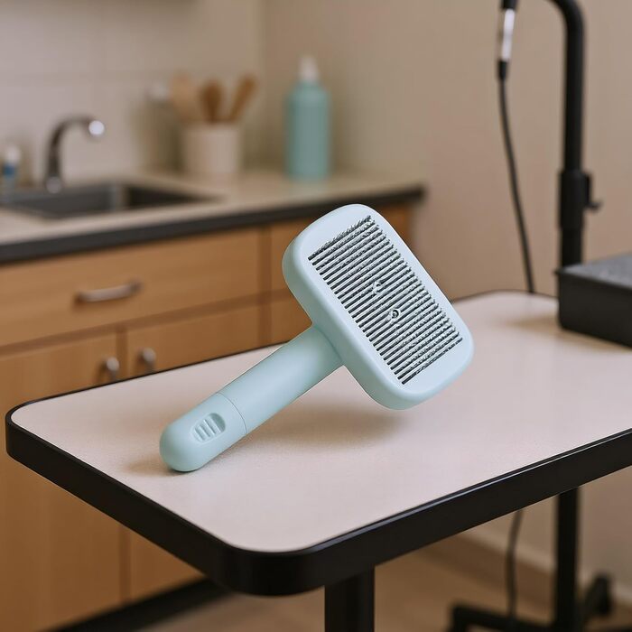 Щітка для собак, самоочисна, для вичісування підшерстка, масажна, для цуценят та кошенят, підходить для довгої та короткої шерсті