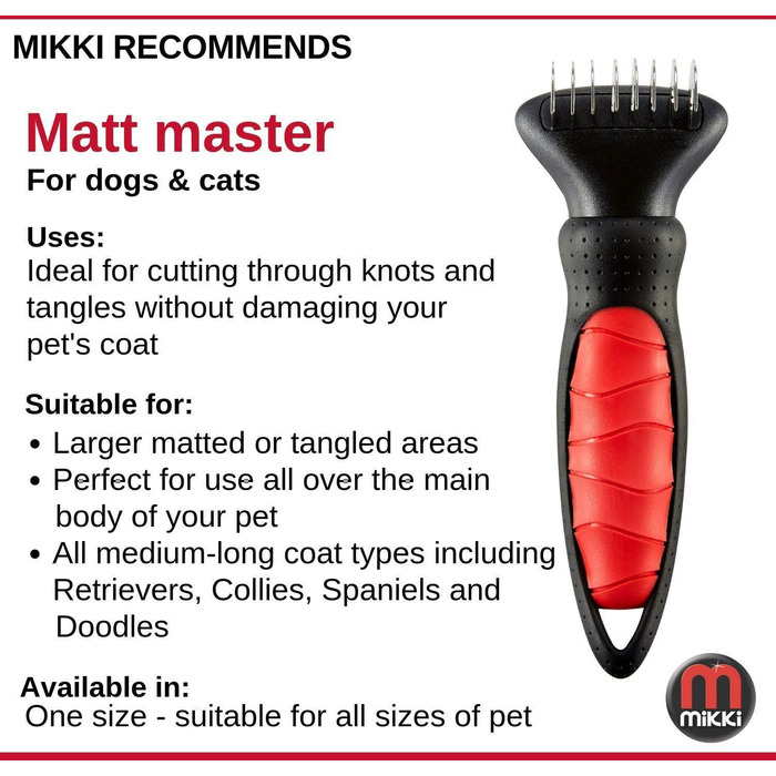 Mikki Matt Master - щітка для вичісування котів та собак з довгим шерстю