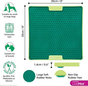 LickiMat PRO Tuff для собак: міцна лижуча килимок, заспокійлива альтернатива іграшкам-головоломкам та повільним мискам для годування. Ідеально підходить для арахісової пасти, йогурту, здорових смаколиків.