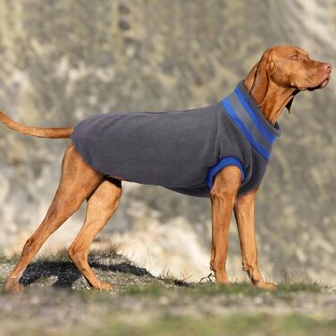 Пуловер для собак великих порід, тепла куртка з флісу, зимовий костюм для дому та вулиці (сірий, 2XL) XXL сірий