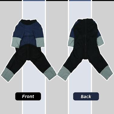 Піжама для собак Hjumarayan, чорна, L - зручний комбінезон для собак після операції та для прогулянок