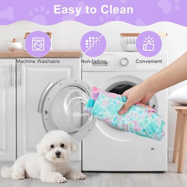 Піжама для собак Bienbee, комплект 4 шт. (серця, квіти), розмір M, дихаюча, еластична, для дрібних, середніх та великих собак, цуценят, хлопчиків та дівчаток